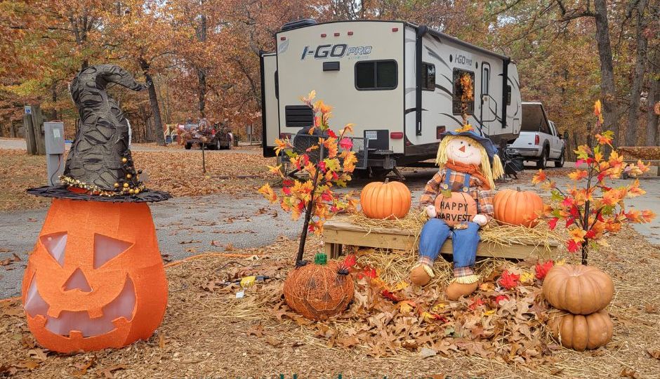 Fall Camping Scene in Missouri