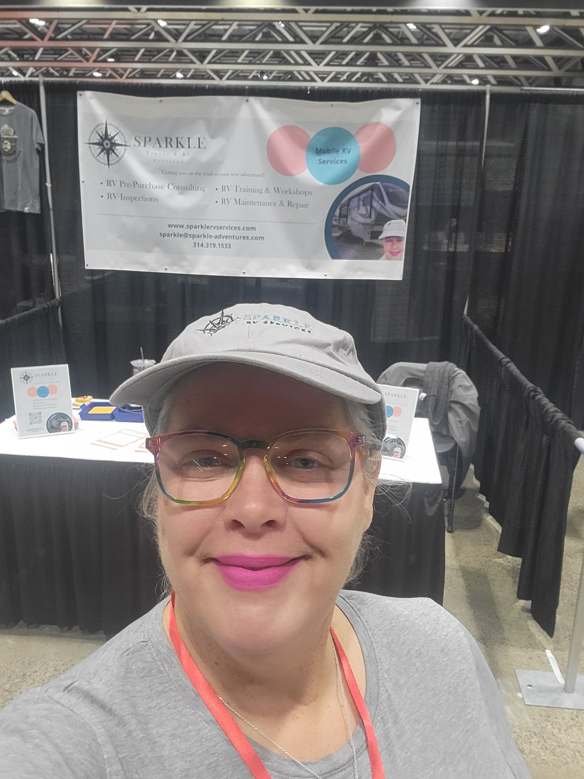 Sparkle Travel & RV Services Vendor Booth at the RV show
